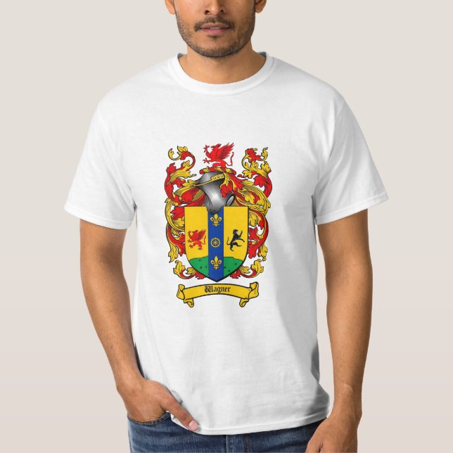 Wagner Family Crest - Wagner Coat of Arms T-Shirt (Front)