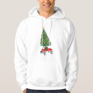 Wagon Christmas Tree Hoodie