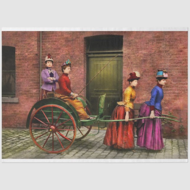 Wagon - Horsing around 1897 Tissue Paper (Front)