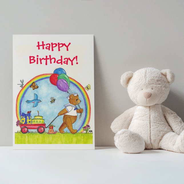 Wagon of Wishes Birthday Card (Creator Uploaded)