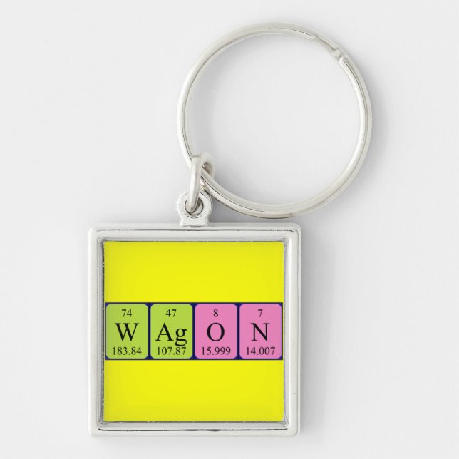 Wagon periodic table keyring (Front)