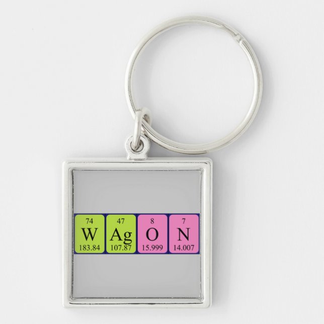 Wagon periodic table keyring (Front)