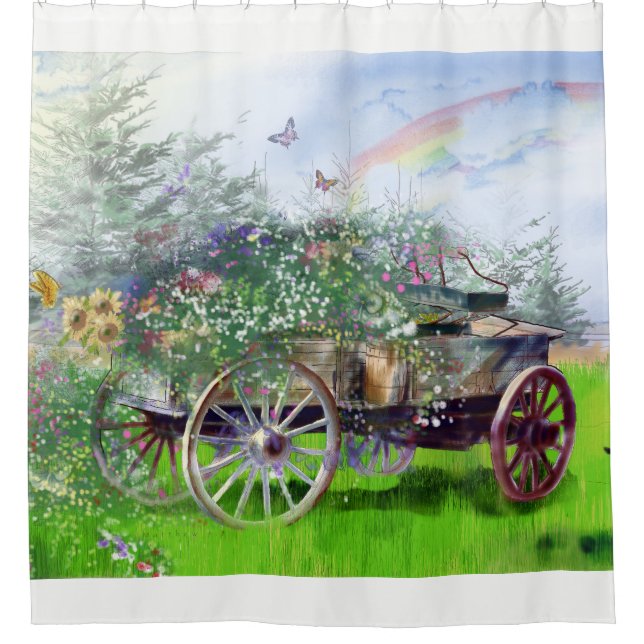 Wagon Shower Curtain (Front)