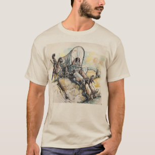 Wagon Train Drawing T-Shirt