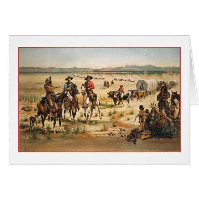 Wagon Train vintage painting (Front Horizontal)