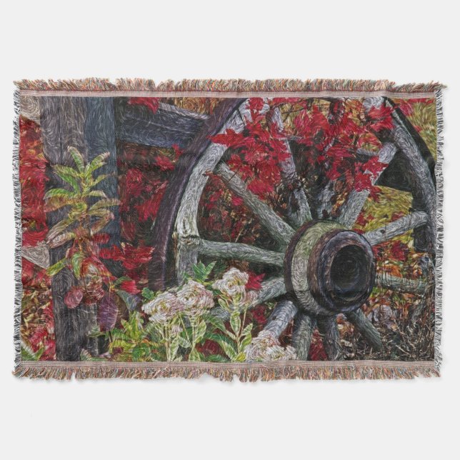Wagon Wheel 1 Throw Blanket (Front)