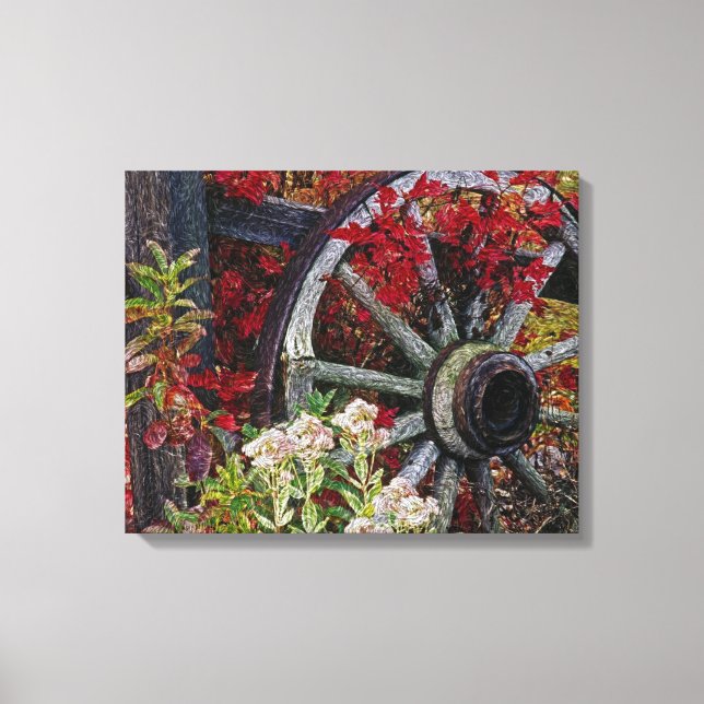 Wagon Wheel 1 Wrapped Canvas (Front)