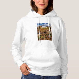 Wagon wheel close up, Arizona Hoodie