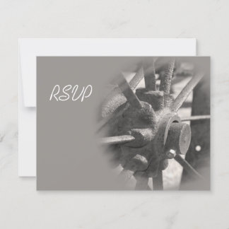 Wagon Wheel Country Wedding RSVP Response Card