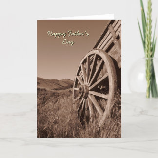 Wagon Wheel Father's Day Card