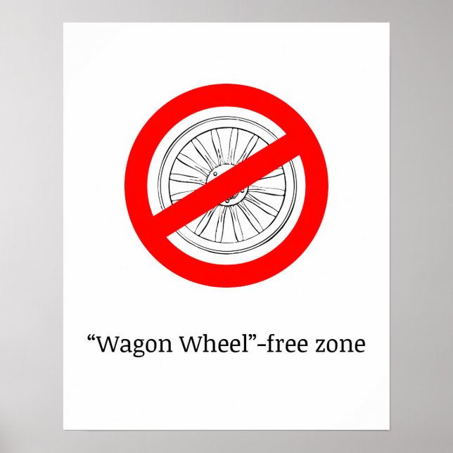 "Wagon Wheel"-free zone poster (Front)