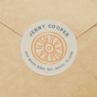 Wagon Wheel Western Cowboy Return Address