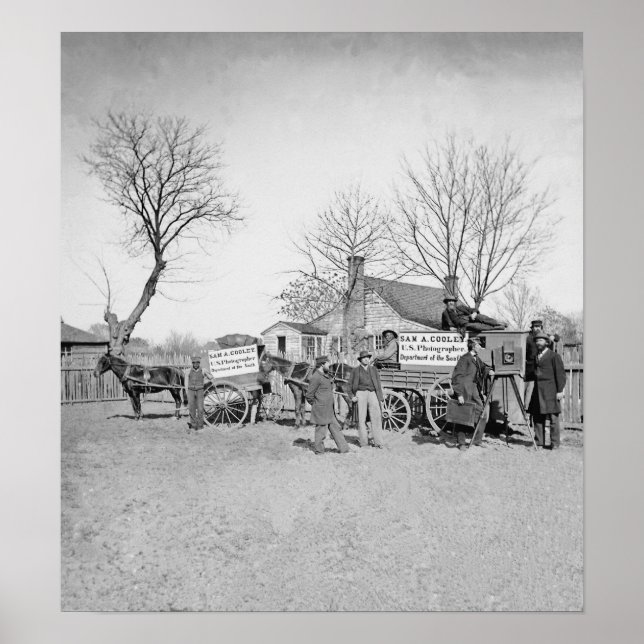 Wagons and camera of Sam A Cooley Photographer Poster (Front)