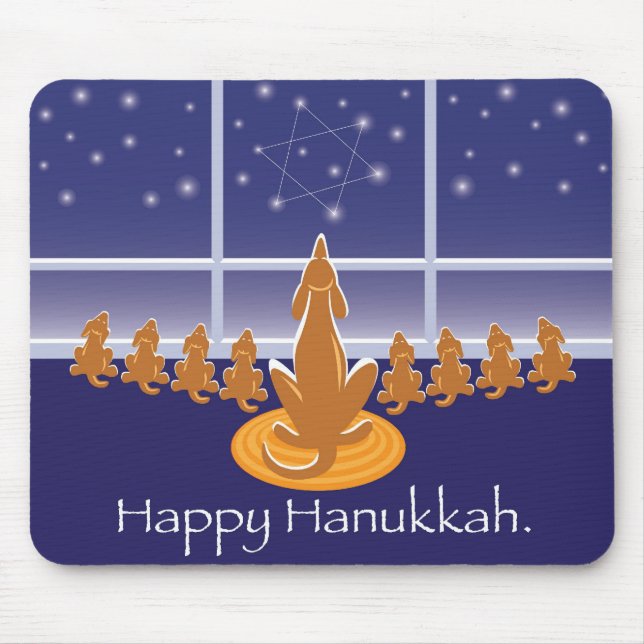 WagsToWishes_Menorah Dogs Mouse Mat (Front)
