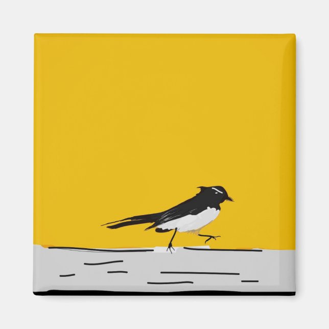 Wagtail Magnet (Yellow) (Front)
