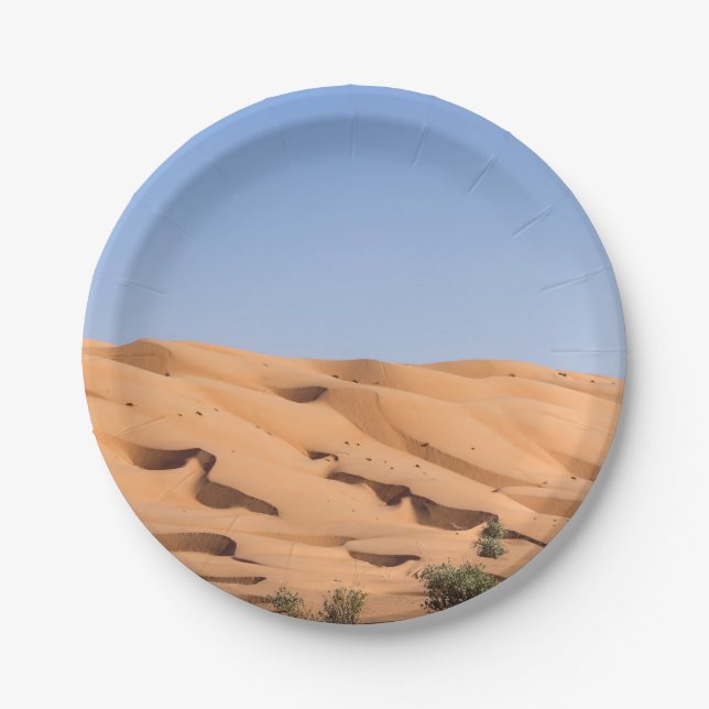 Wahiba Sands desert - Oman Paper Plate (Front)