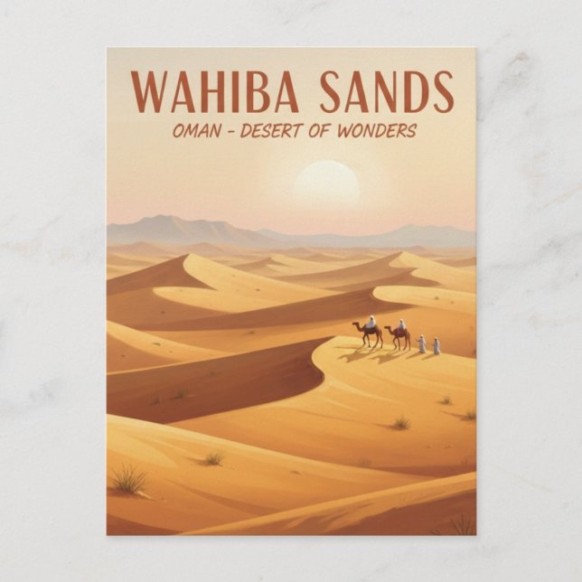 Wahiba Sands Oman Travel Postcard (Front)