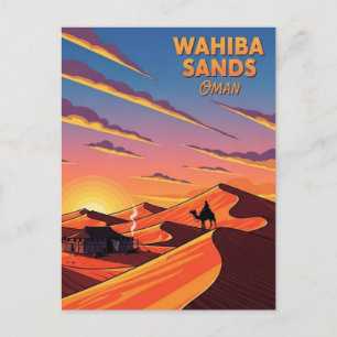 Wahiba Sands Oman Travel Postcard