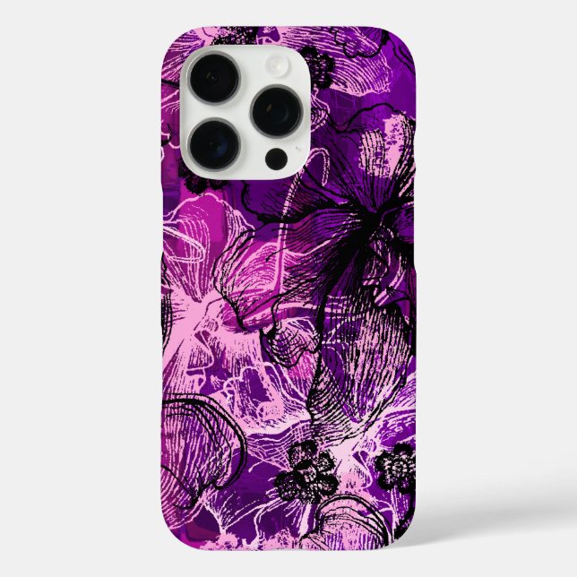 Wahine Lace Hawaiian Orchid Pink Case-Mate iPhone Case (Back)