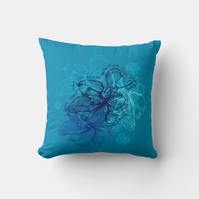 Wahine Lace Hawaiian Orchid Reversible Cushion (Front)