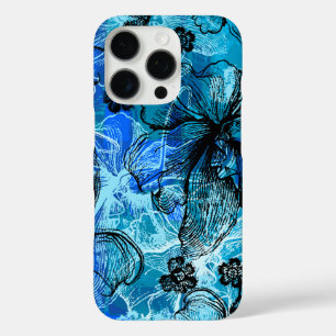 Wahine Lace Hawaiian Orchid Turq and Royal iPhone 16 Pro Case