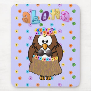wahine owl mouse mat