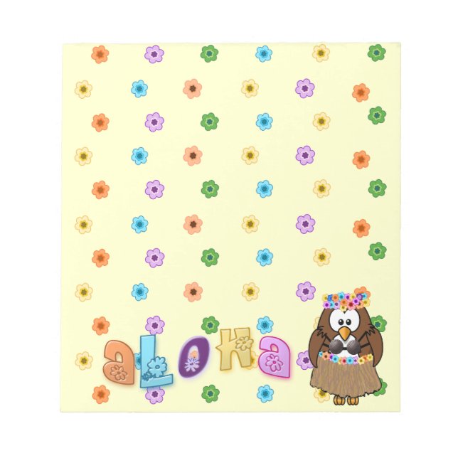 wahine owl notepad (Front)