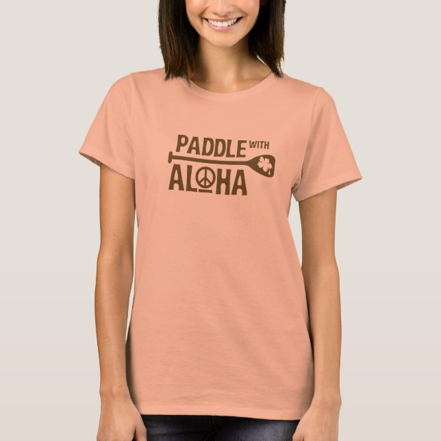 Wahine Paddle with Aloha Burnout Tee (Front)