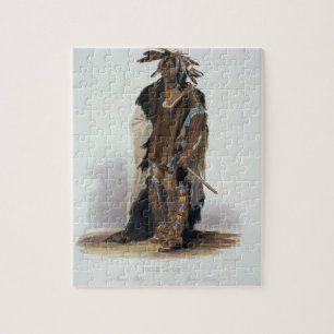 Wahk-Ta-Ge-Li, a Sioux Warrior, plate 8 from Volum Jigsaw Puzzle