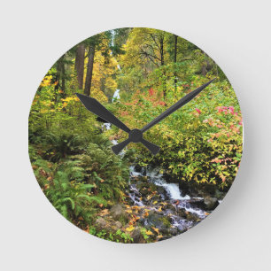 Wahkeena Falls, Columbia River Gorge, Oregon Round Clock