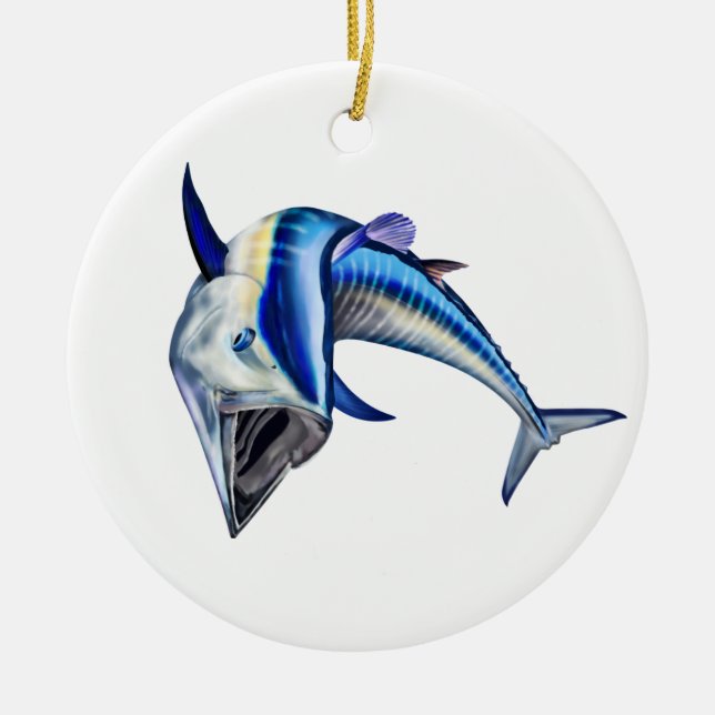Wahoo Christmas Ceramic Tree Decoration (Front)