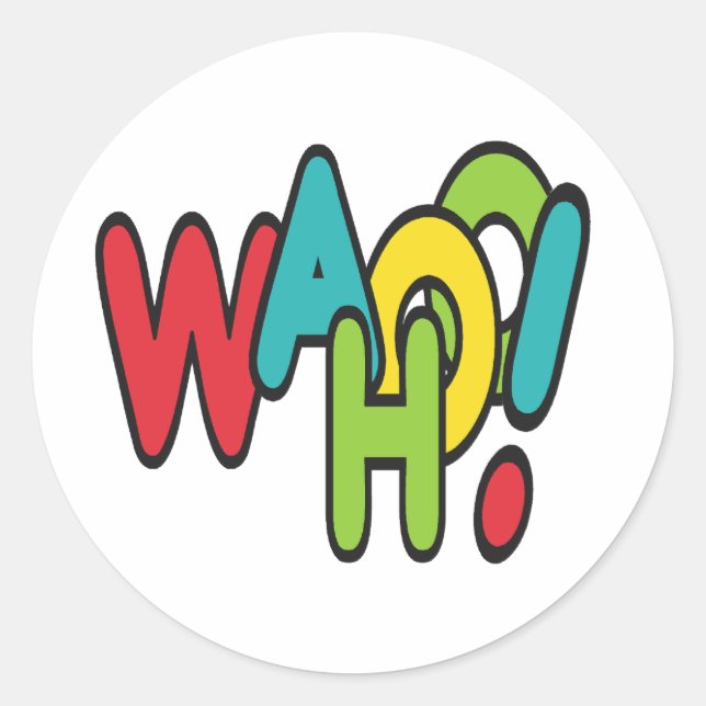 Wahoo! Classic Round Sticker (Front)