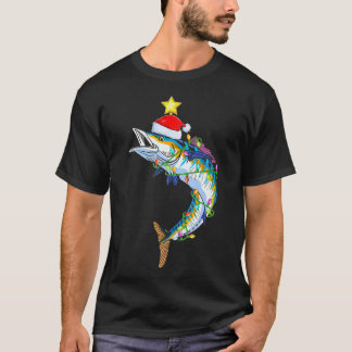 Wahoo Fish Lighting Xmas Tree Matching Wahoo T-Shirt