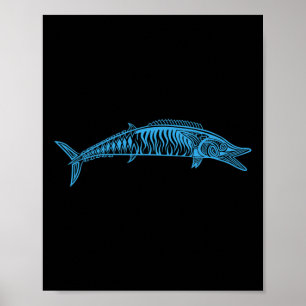 Wahoo Fishing Native Hawaiian - Hawaiian Tribal Poster