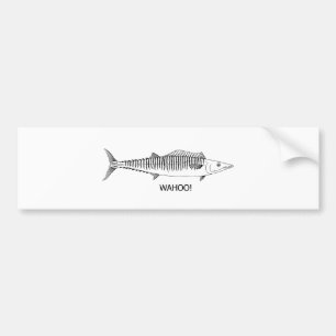 WAHOO! Line Art Bumper Sticker