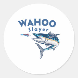 Wahoo Slayer Salt Water Fishing Wahoo  Classic Round Sticker