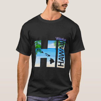 Waialua Hi Hawaii Aloha State Vacation T-Shirt
