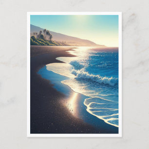 Waianapanapa State Park Black Sand Beach, Maui  Postcard