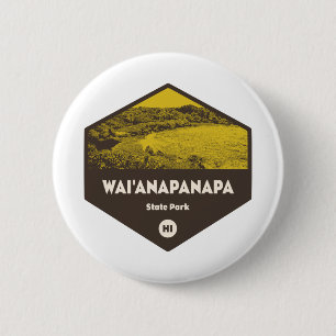 Wai'anapanapa State Park Hawaii 6 Cm Round Badge