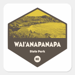 Wai'anapanapa State Park Hawaii Square Sticker