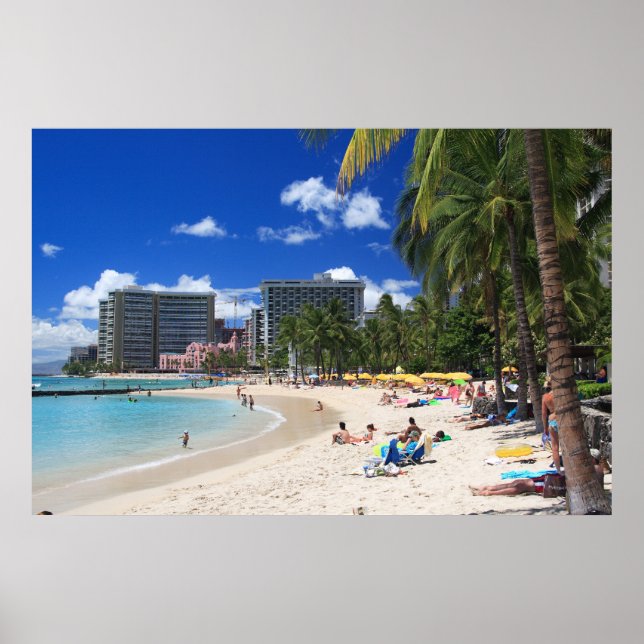 Waikiki Beach 1 Poster (Front)