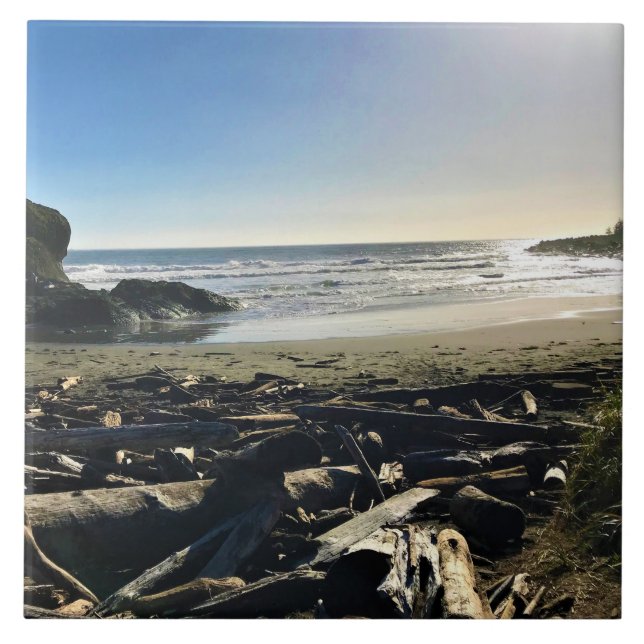 Waikiki Beach, Cape Disappointment, Washington Tile (Front)