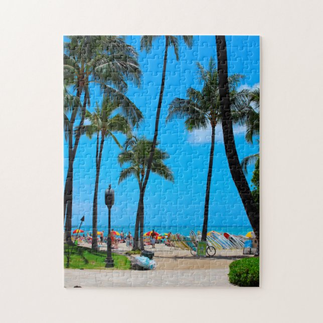 Waikiki Beach Hawaii Honolulu. Jigsaw Puzzle (Vertical)