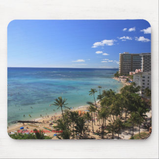 Waikiki Beach Hawaii Mouse Mat