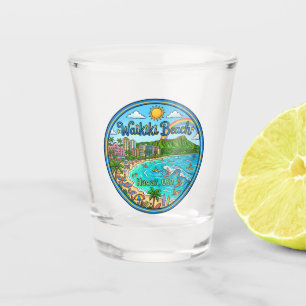 Waikiki Beach Hawaii Shot Glass