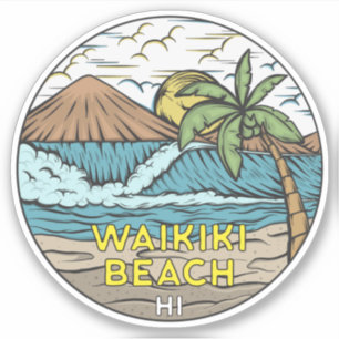 Waikiki Beach Hawaii Vintage