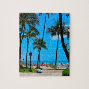Waikiki Beach Honolulu Jigsaw Puzzle