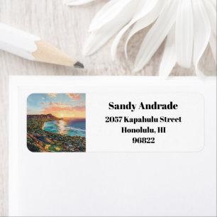 Waikiki Beach Honolulu Oahu Hawaii Return Address