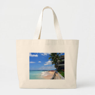 Waikiki Beach, Oahu, Hawaii Large Tote Bag
