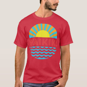 Waikiki Beach Sun And Waves T-Shirt